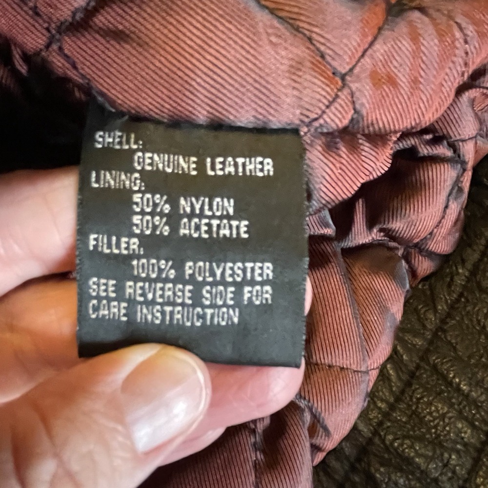 VTG AMERICAN OUTERWEAR MEN XL BLACK LEATHER BOMBER JACKET/AVIATOR, MOTORCYCLE - Picture 4 of 10